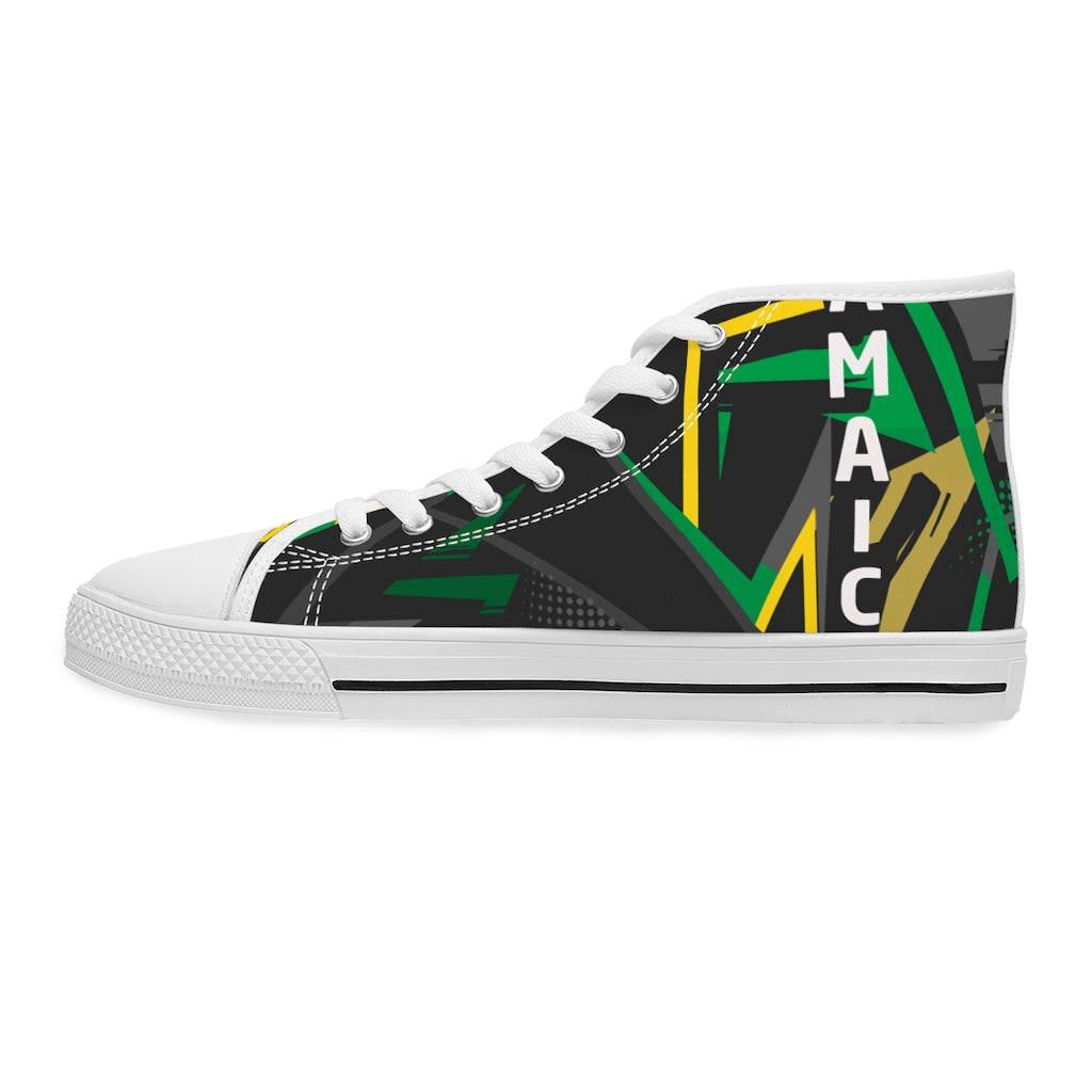 "Shub Out" Jamaica Women's High Top Sneakers