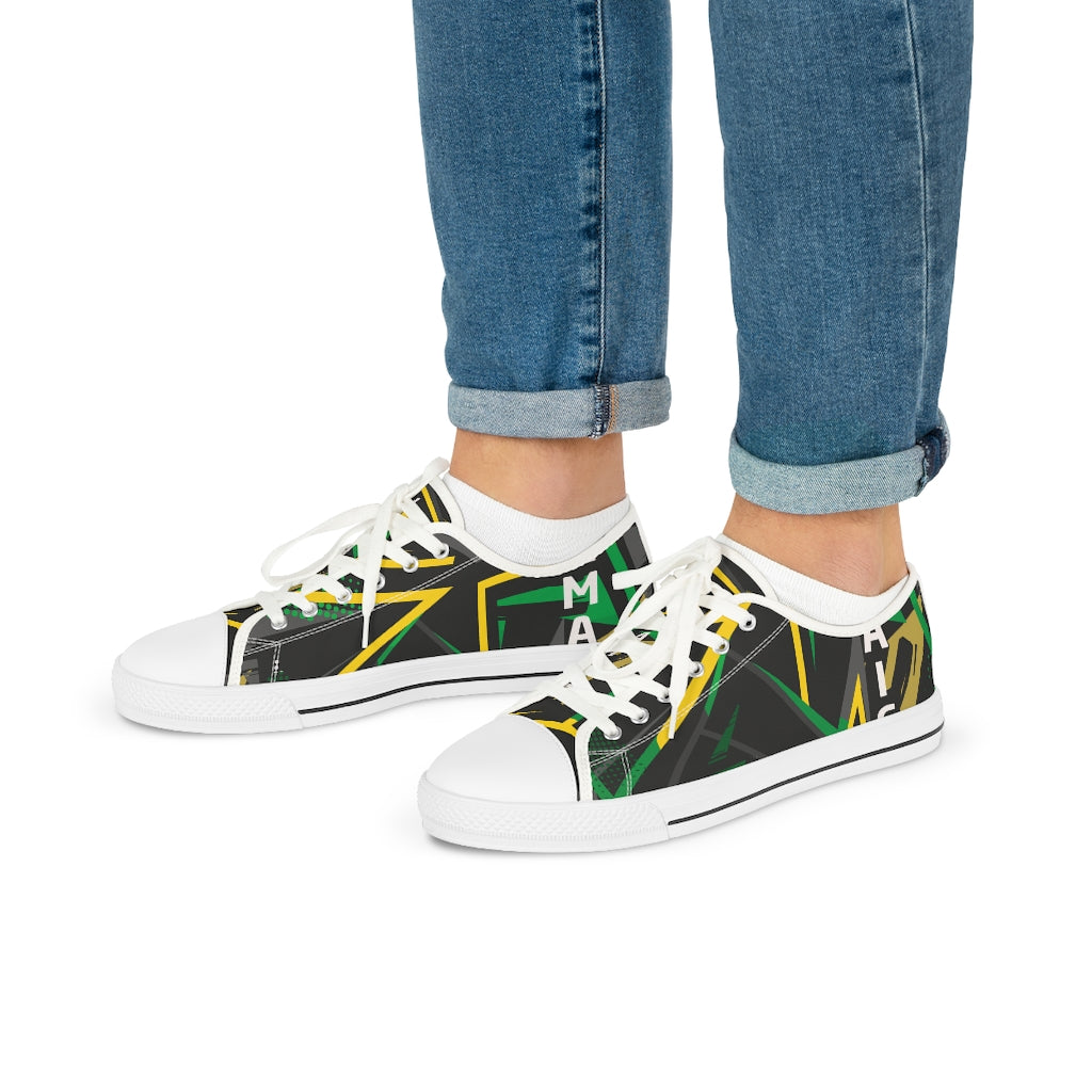 "SHUB OUT" Jamaica Men's Low Top Sneakers