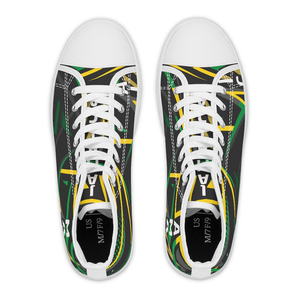 "Shub Out" Jamaica Women's High Top Sneakers