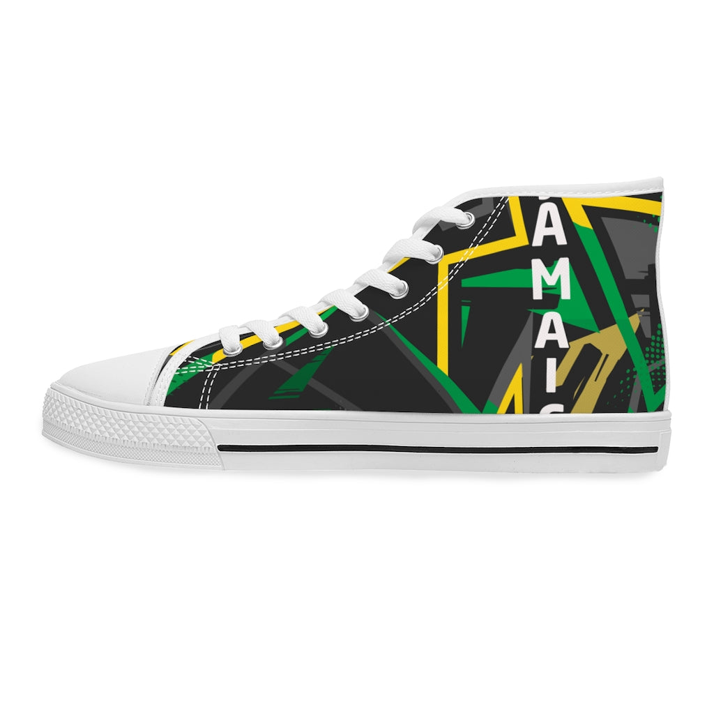 "Shub Out" Jamaica Women's High Top Sneakers