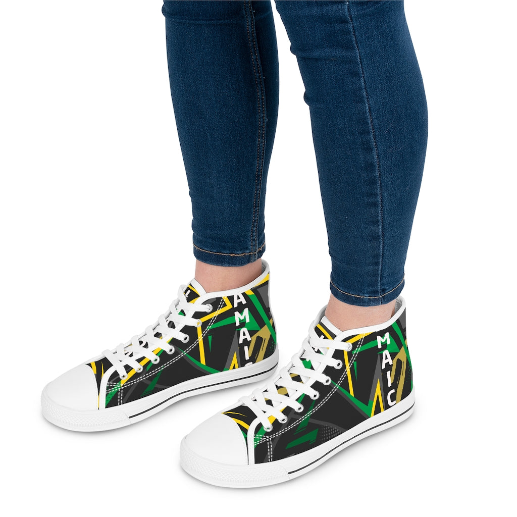 "Shub Out" Jamaica Women's High Top Sneakers